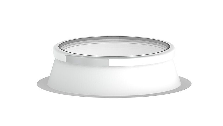 Glass Skylight Circular med kunststoframme